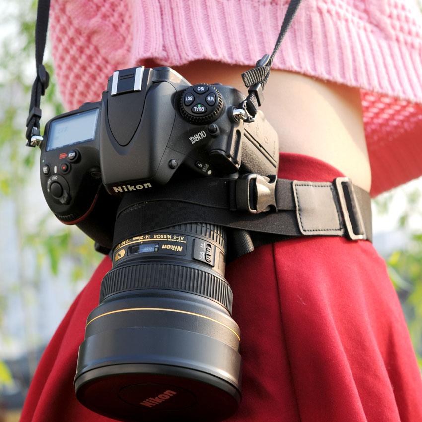 SLR 카메라 고정 벨트 마이크로 단일 전기 등산 승마 허리 가방 벨트 휴대용 디지털 사진 액세서리 장비 안정성