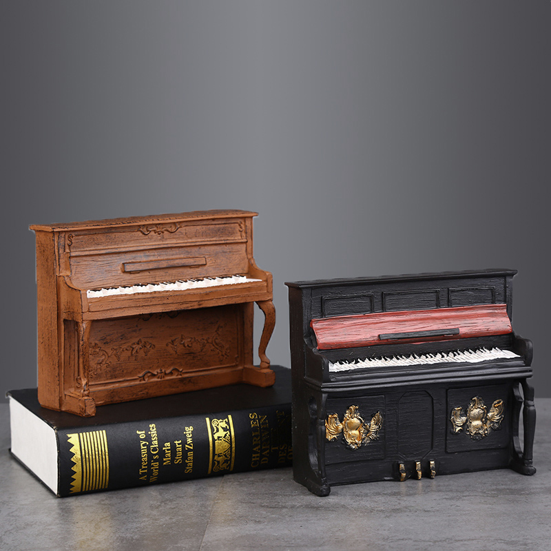 레트로 향수 시뮬레이션 피아노 모델 미니 악기 작은 장식 창조적 인 거실 거실 장식 생일 선물