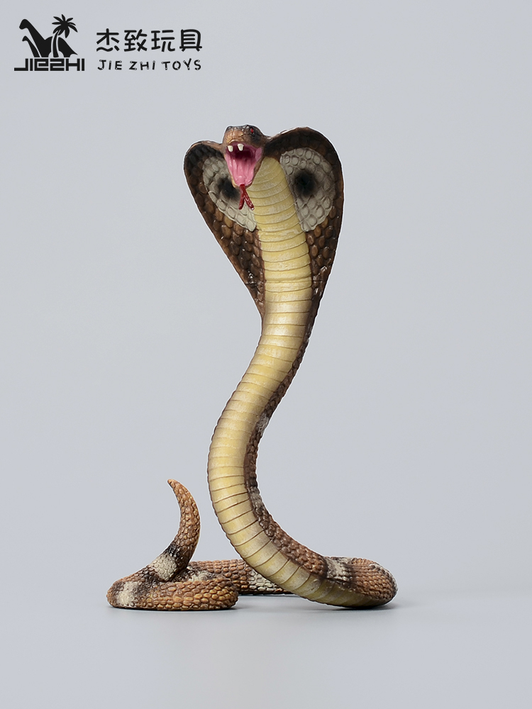 코브라 장난감 시뮬레이션 뱀 모델 어린이 야생 동물 하드 고무 가짜 뱀 악의 찬 뱀 킹 코브라 장식