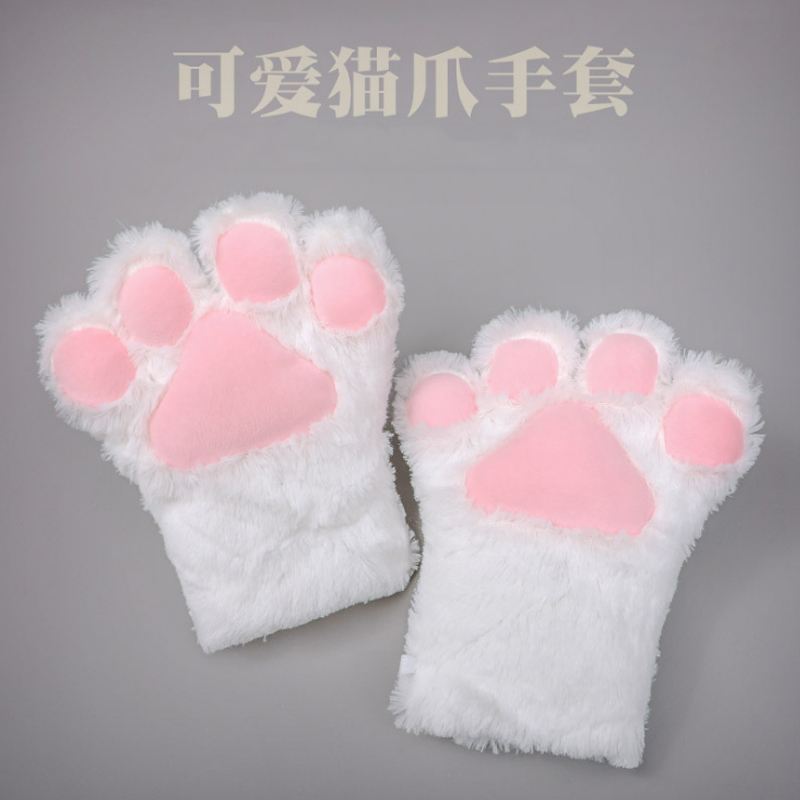 고양이 발 곰 축제 장갑을 수행하려는 일본 귀여운 흥미 진진한 플러시 cos 순수한 욕망