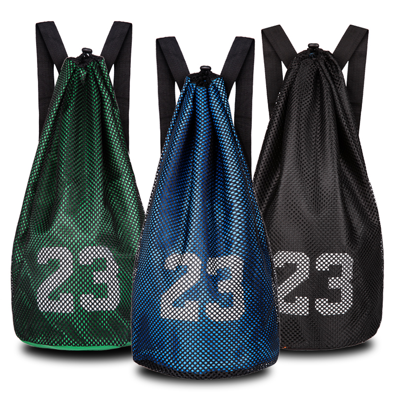 농구 가방 농구 가방 훈련 스포츠 배낭 피트니스 어깨 수납 가방 학생 어린이 축구 배구 네트 포켓 가방