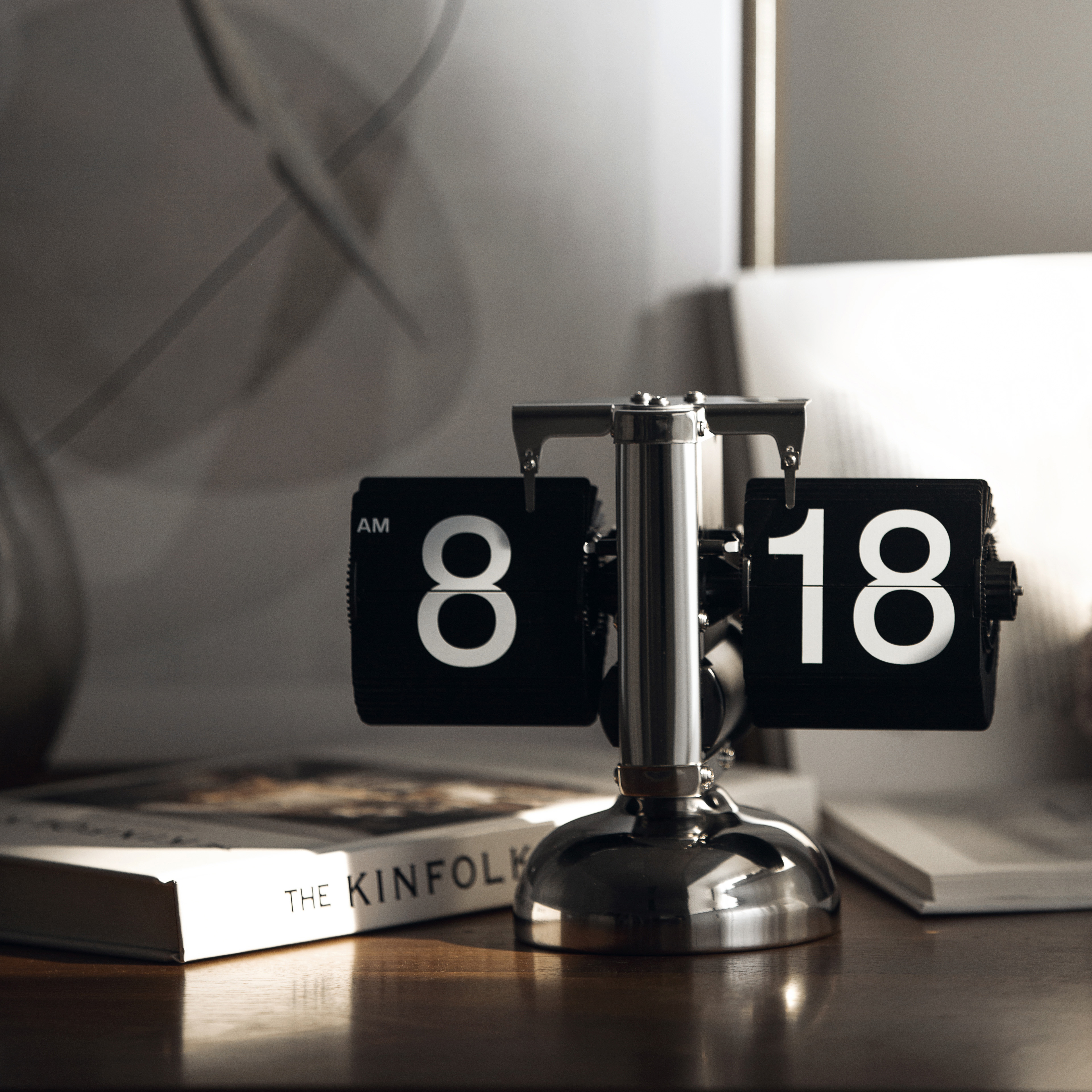 레트로 탁상시계 KisKin 유럽식 크리에이티브 성격 자동 페이지 넘김 시계 데스크탑 장식 간단한 빈티지 홈 탁상 레트로 탁상시계