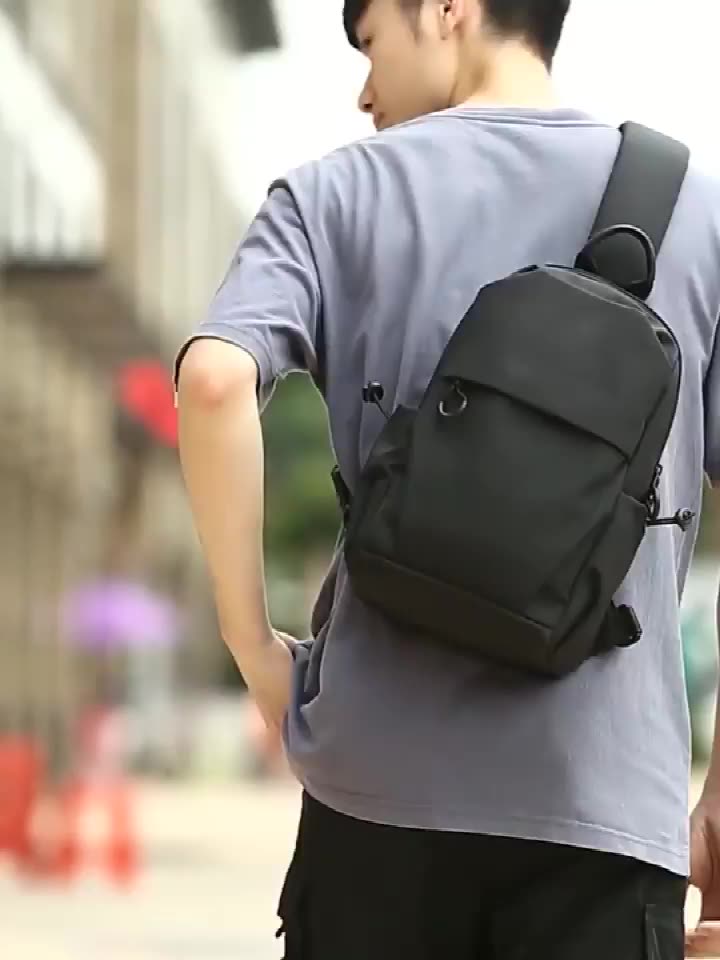 홍콩 남성 가방 구매 전면 가슴 가방 대용량 캐주얼 다기능 소형 배낭 크로스 숄더 메신저 가방 조수 브랜드