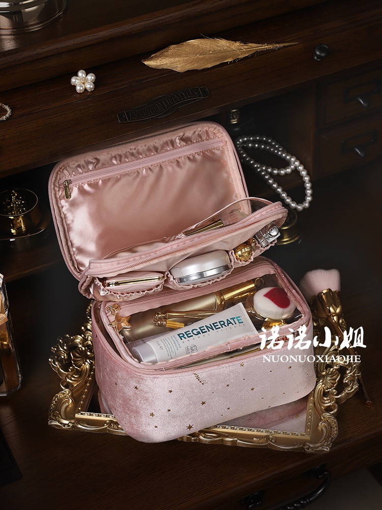 일본 화장품 가방 구매 여성 휴대용 대용량 다기능 방수 메이크업 브러쉬 보관