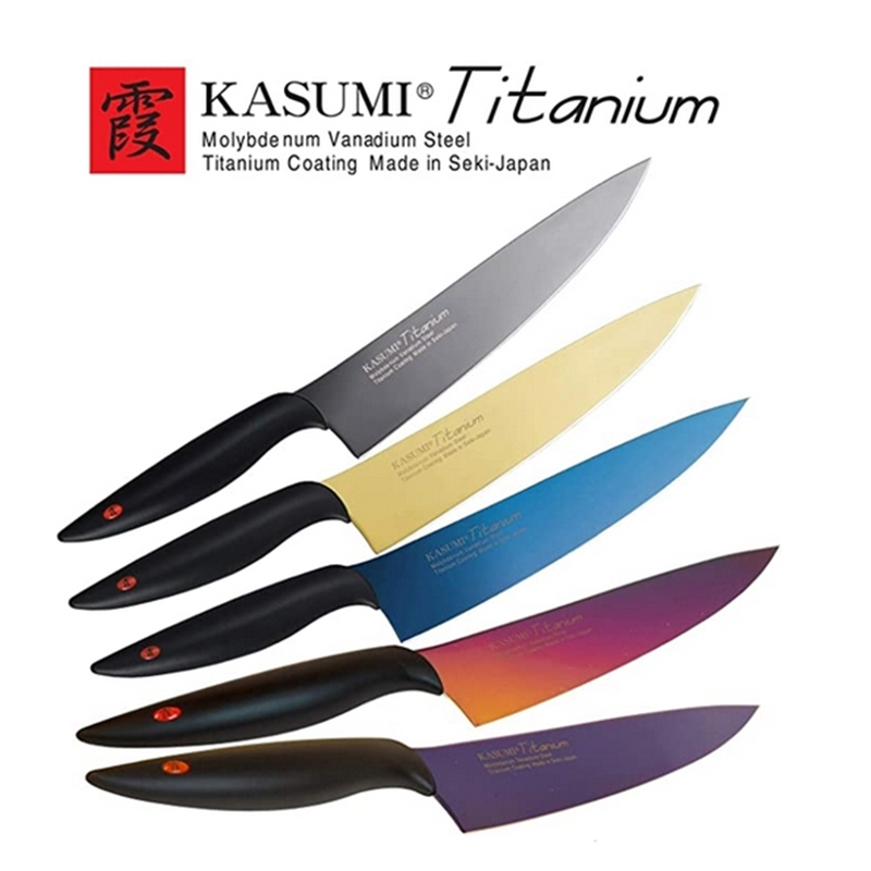 Xia kasumi 일본 수입 티타늄 합금 스테인레스 스틸 주방 가정용 요리사의 칼 Santoku 요리