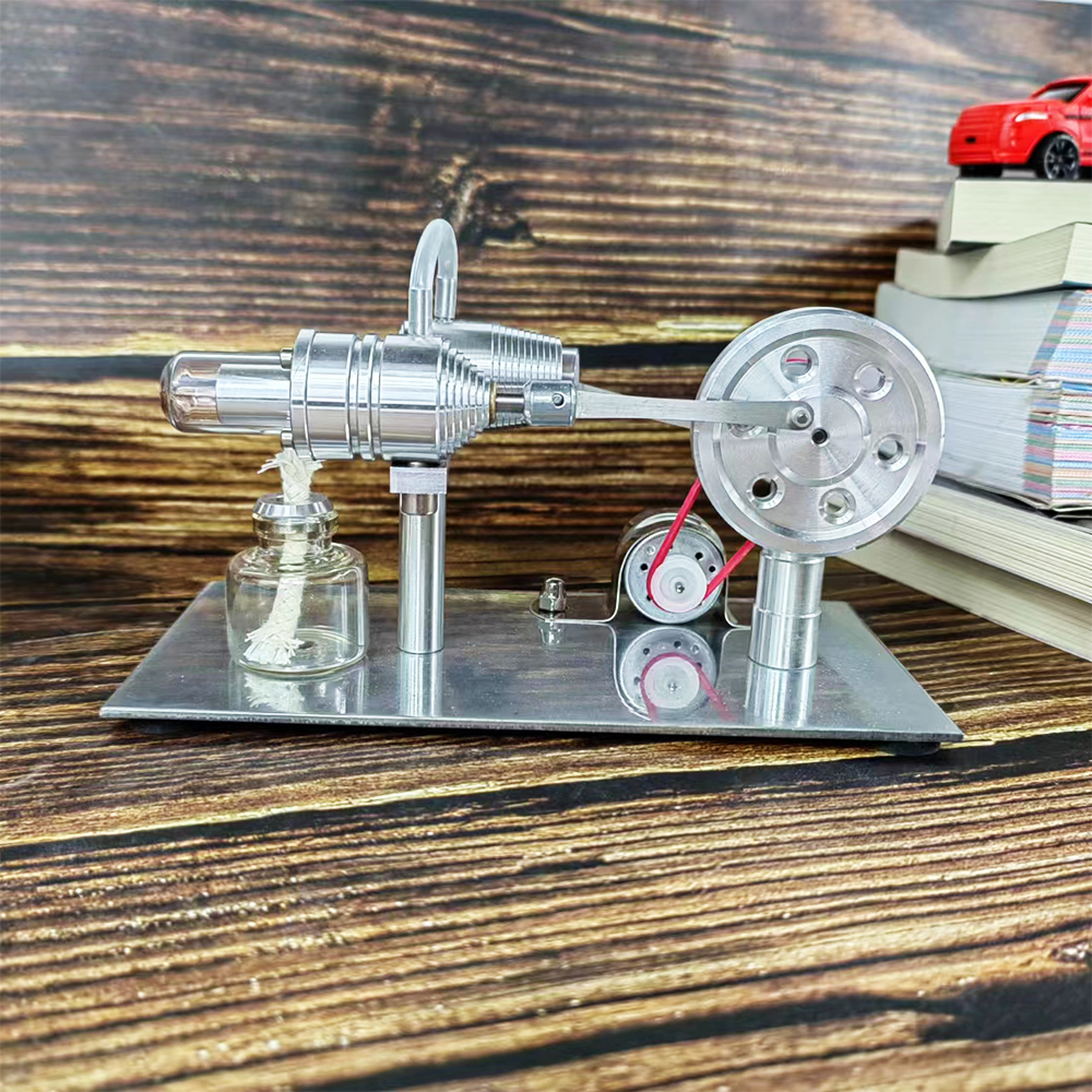 Shenbing 스털링 엔진 모델 조립 금속 어린이 장난감 선물 엔진 모델 DIY