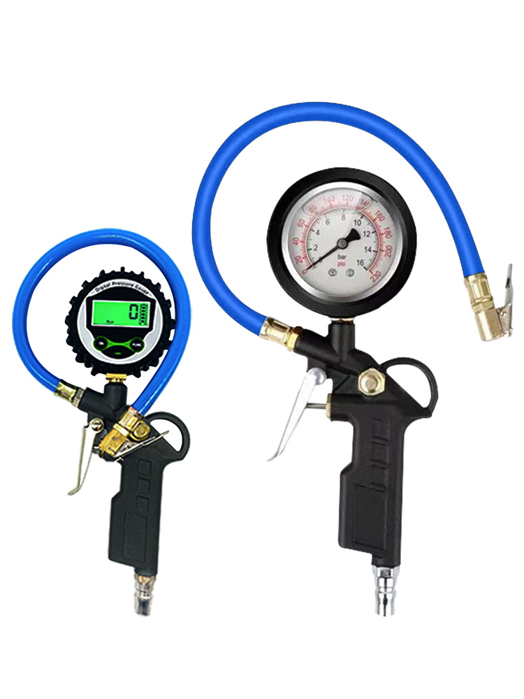 공기주입식 헤드 자동차 타이어압 측정 모니터 디지털 디스플레이 가스 미터 가스총 고정밀 타이어압계 기압계