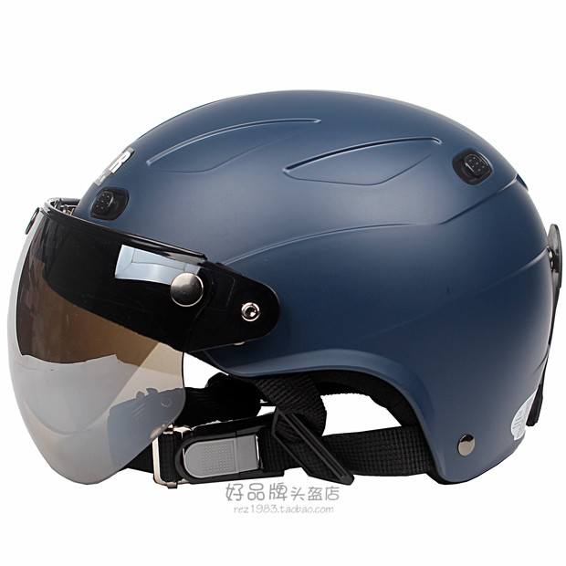 대만 Zhengan 카키 할리 전기 오토바이 헬멧 레트로 하드 모자 남자와 여자 들어 갔어 UV 4 여름