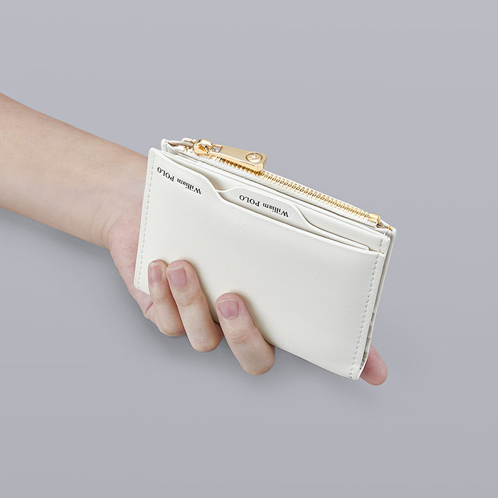 황제 폴 가죽 작은 지갑 여성용 쇼트 동전 컴팩트 다기능 카드 가방